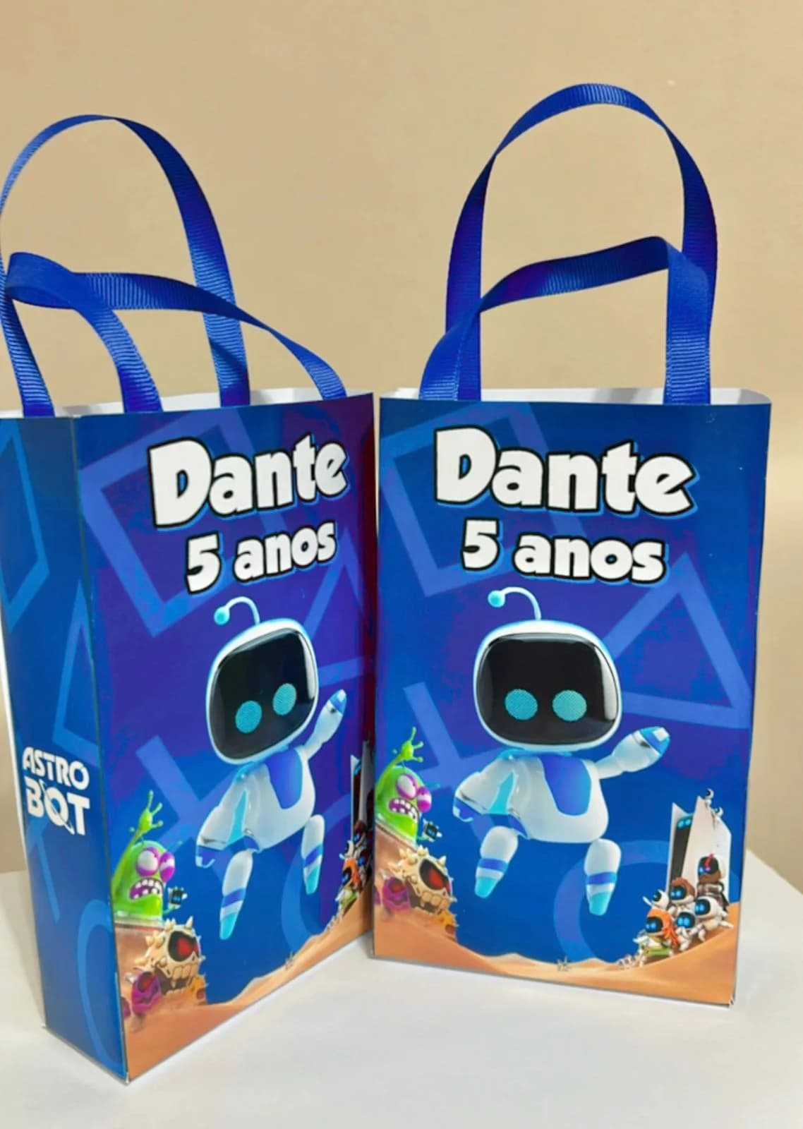 Sacolinhas Personalizadas Astro Bot Lembrancinhas Para Aniversário