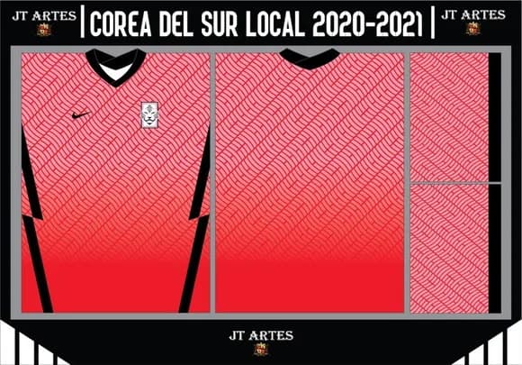Vetor da Camisa da Coréia do Sul Local 2020-2021