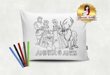 Almofada Pinte e Lave Frozen 2