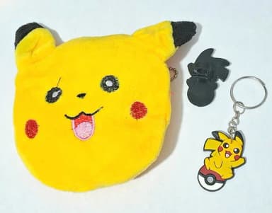 Kit Porta Moeda Chaveiro e Ponteira Pikachu Pokémon