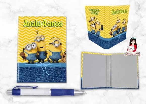 Bloquinho com Caneta Minions