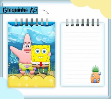 Bloco A6 Bob Esponja