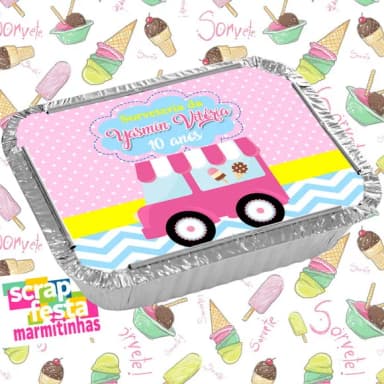 Marmitinha Personalizada Festa Sorveteria