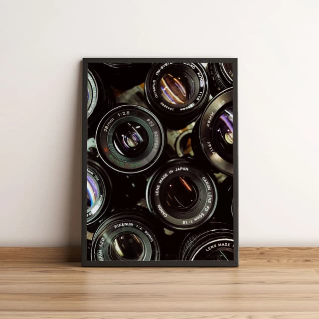 Quadro Decorativo com Lentes de Câmeras Fotográficas 2171
