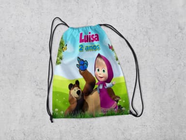 Mochilinha Personalizadada Marsha e o Urso