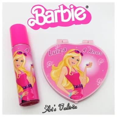 Kit Espelho Coração e Brilho Personalizado - Tampa Colorida