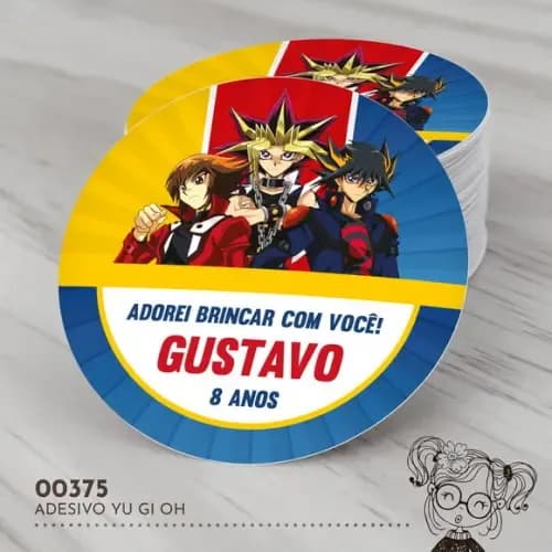 Adesivo Redondo Yu Gi Oh - 00375