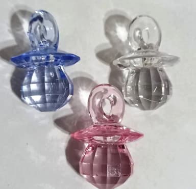 Pingente Chupetinha Fracetada Grande 4cm -5 Unidades