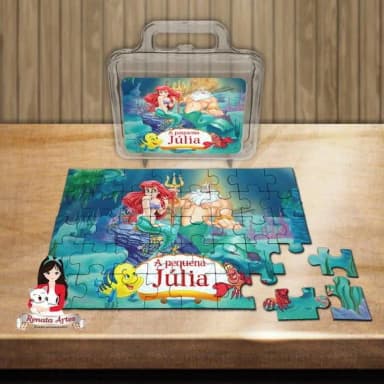 Quebra Cabeça Personalizado na Maleta Ariel