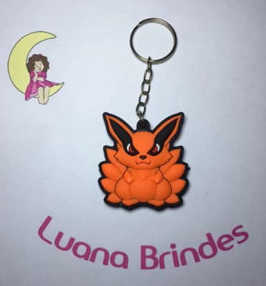 Chaveiro Kurama Naruto Emborrachado Pct C/2 Und