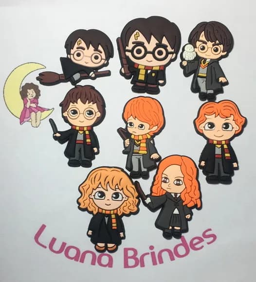 Aplique Harry Potter Emborrachado Pacotes com 8 Unidades