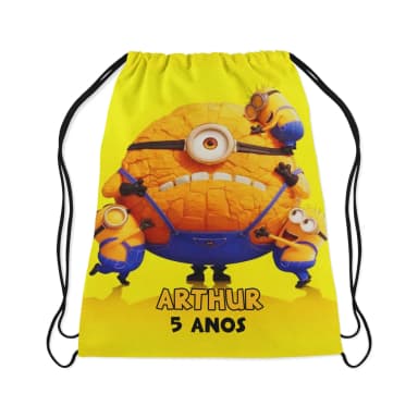 Mochilinha Personalizada  para lembrancinhas dos Minions