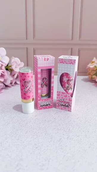 Caixa com Manteiga de Cacau Outubro Rosa