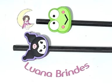 Lápis C/ponteira Keroppi e Kuromi Emborrachado 10 Unidades
