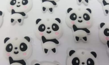 Pingente de Panda Emborrachado de 3cm
