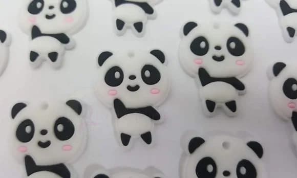 Pingente de Panda Emborrachado de 3cm