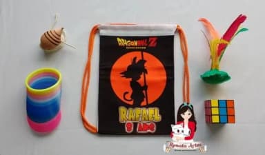 Mochila Brinquedos Retrô Tema Dragon Ball Silhueta
