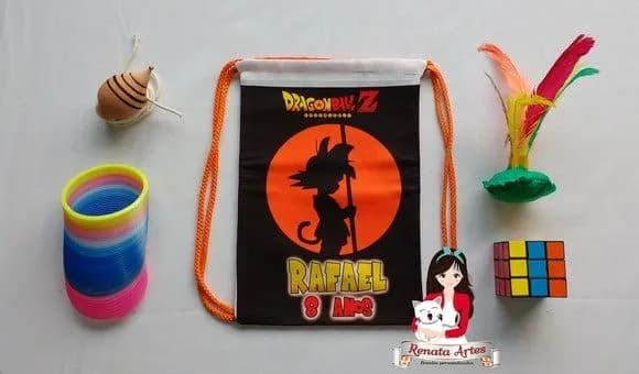 Mochila Brinquedos Retrô Tema Dragon Ball Silhueta