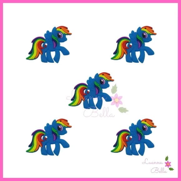 Pingente My Little Ponney Emborrachado - Pct c/ 4 Unidades