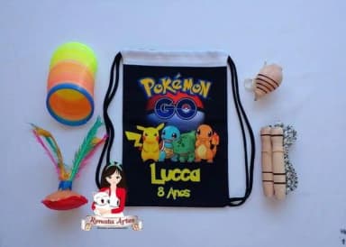 Mochila Boa Infância Tema Pokemon Go