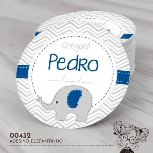 Adesivo Redondo Elefantinho - 00432