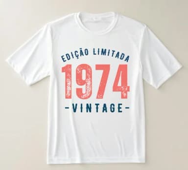 Camiseta Edição Limitada 1974 Vintage