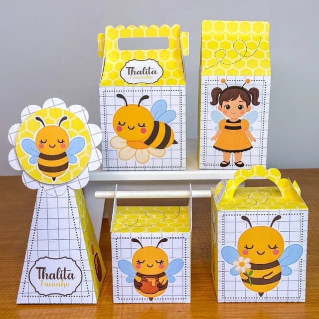 PEGUE E MONTE - Kit Festa ABELHINHA - Decoração de Festa | Lembrancinhas | Aniversário | Personalizados
