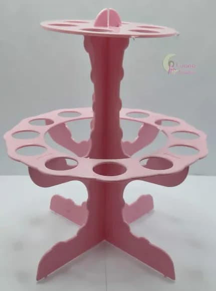 Suporte Rosa para Tubetes de plástico c/18 cavidades-1 unid