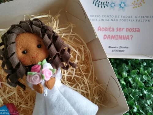Daminha em Feltro - Lembrança ou Convite