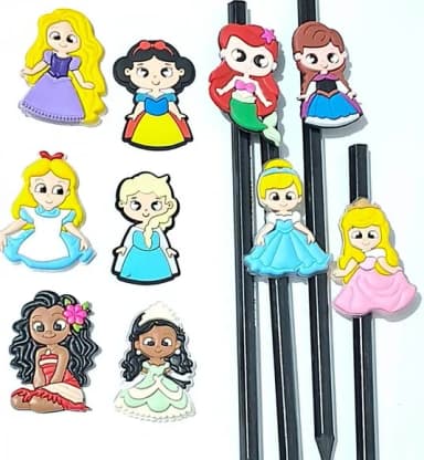 Lápis com Ponteira Princesas Emborrachado 10 Unidades