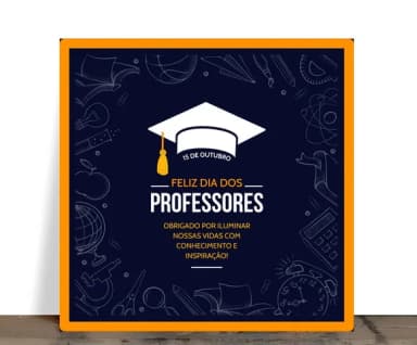 Azulejo Decorativo Feliz Dia dos Professores com Suporte