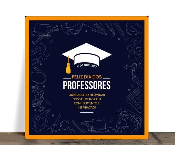Azulejo Decorativo Feliz Dia dos Professores com Suporte