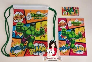 Kit Colorir na Mochila Incrivel Hulk