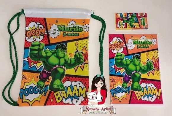Kit Colorir na Mochila Incrivel Hulk