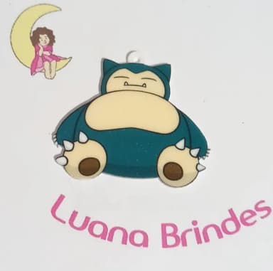 Pingente Pokémon Snorlax Acrilico Uv- 3 Unidades