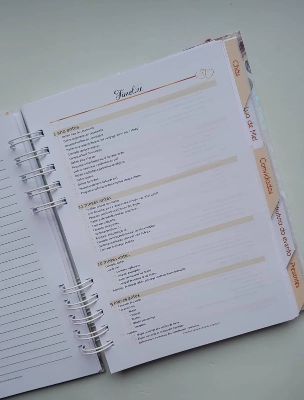 Planner da Noiva + Divisórias c/ Abas Personalizado - Escolha a Capa