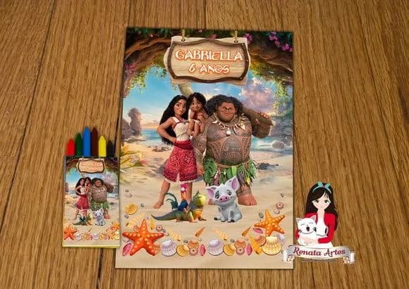 Revista para Colorir com Giz Moana 2
