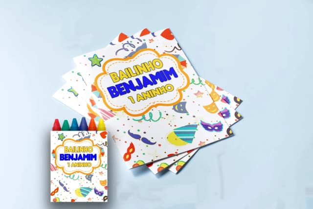 Revista para colorir  com Giz de cera Personalizado