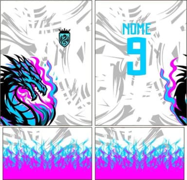 Arte Vetor Camisa Interclasse Dragão Mod-224