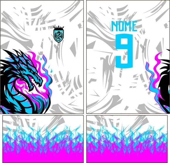 Arte Vetor Camisa Interclasse Dragão Mod-224