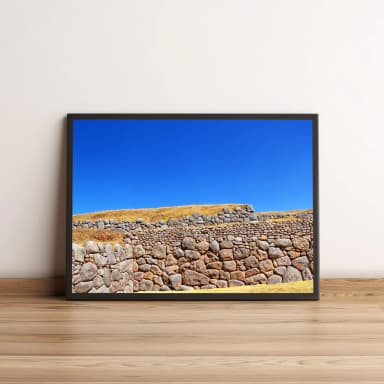 Quadro Muralhas Incas Céu Azul Arte Decorativa 1533