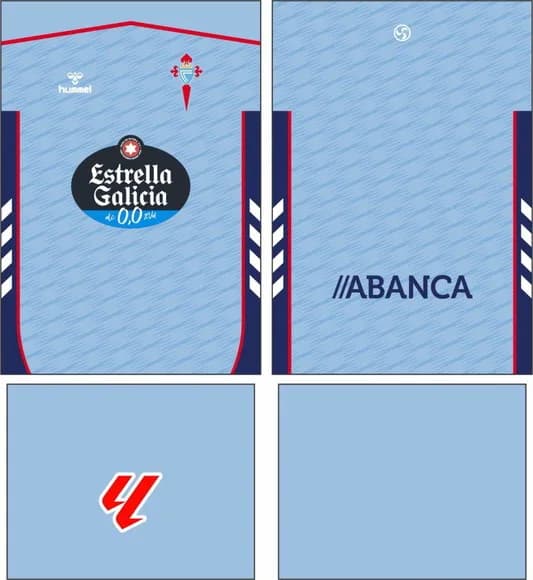 Arte Vetor Camisa Celta Vigo Local 2025-2026