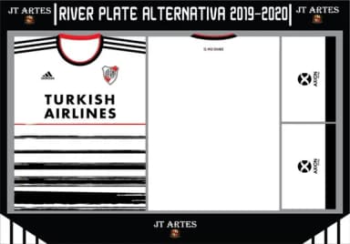Vetor da Camisa River Plate Alternativa 2019-2020