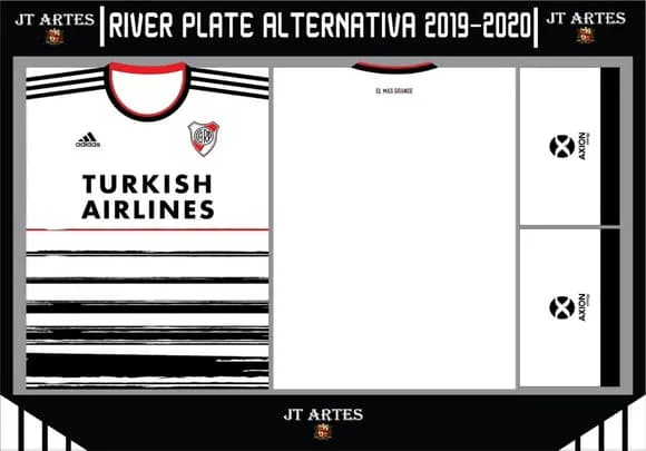 Vetor da Camisa River Plate Alternativa 2019-2020
