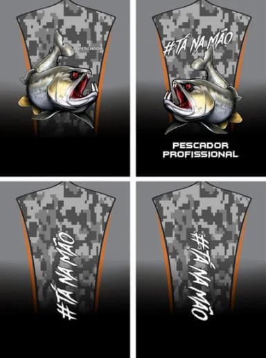 Arte Vetor Camisa Pesca-mod-0139