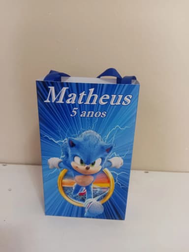 Sacolinhas Personalizadas Sonic para Lembrancinhas