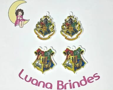 Pingente Brasão Harry Potter Pct C/4 Peças