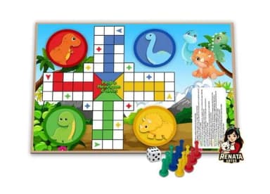 Jogo de Ludo Personalizado Dinossauro Baby