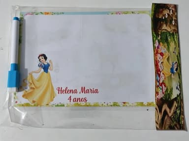 Lousa Magica Infantil Personalizada da  Branca de Neve