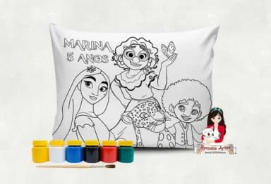 Almofada com Tinta para Colorir Encanto 2